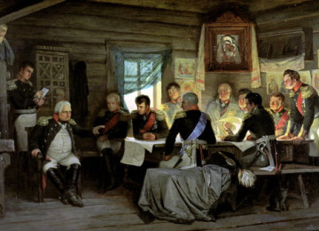 Описание картины алексея даниловича кившенко «военный совет в филях (1812)»