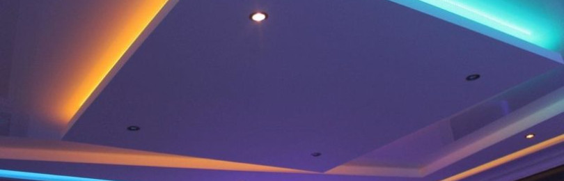 Всё о светодиодной подсветке потолка: выбор дизайна и монтаж