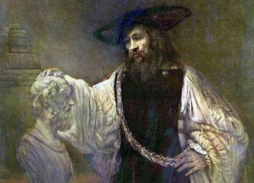 Описание картины рембрандта харменса ван рейна «аристотель»