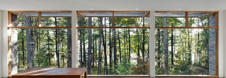 Окна в пол: загородный дом с панорамными окнами