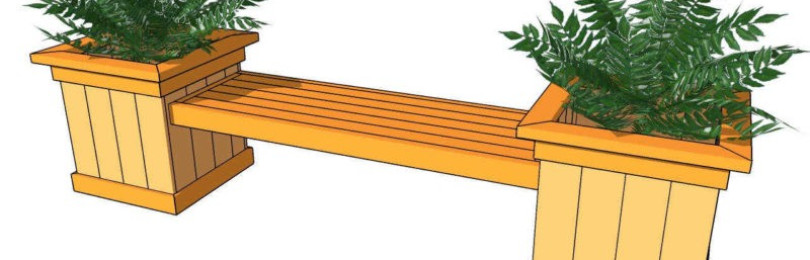 Садовая скамейка-клумба своими руками, пошаговая инструкция с фото