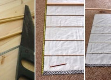 Изготовление римской шторы своими руками из подручных материалов