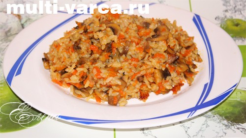 Плов с грибами шампиньонами: фото, рецепты постных и мясных блюд с рисом