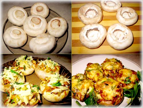 Шампиньоны, запеченные в духовке: фото, рецепты запекания грибов, фаршированных сыром и другой начинкой