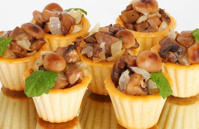 Тарталетки с начинкой из жареных и маринованных шампиньонов: фото, рецепты грибных закусок
