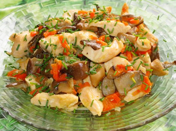 Вешенки с курицей: фото и рецепты блюд из грибов вешенок с куриным мясом