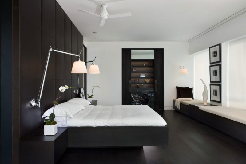 Черно белый интерьер спальни: стилевые решения и правила оформления