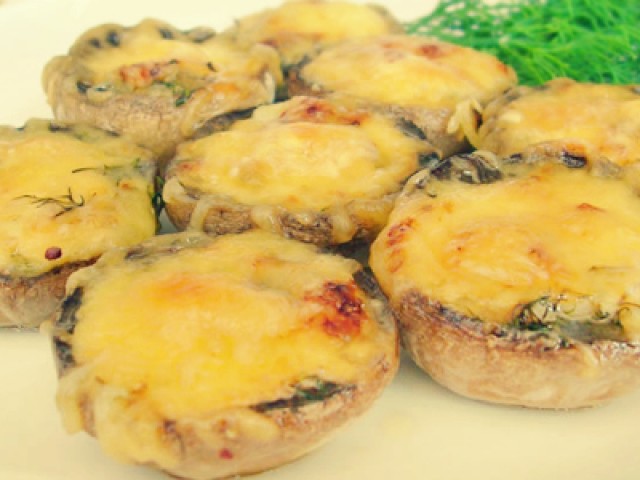 Грибы шампиньоны, запечённые с сыром в духовке: фото и рецепты приготовления блюд