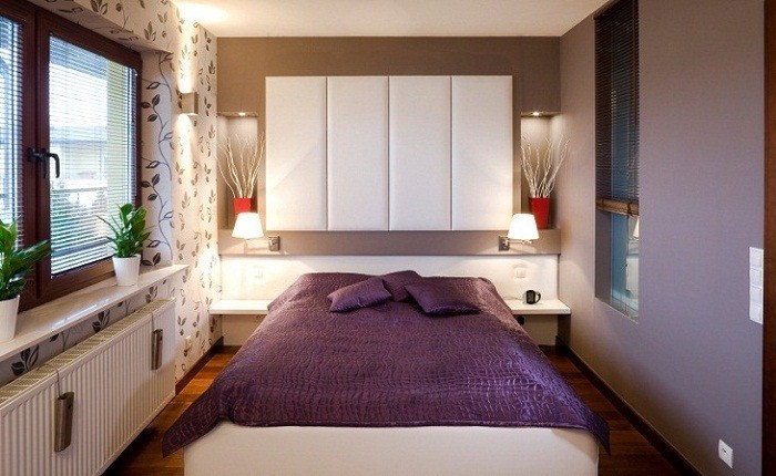 Идеи для интерьера узкой спальни: обработка поверхностей комнаты, мебель