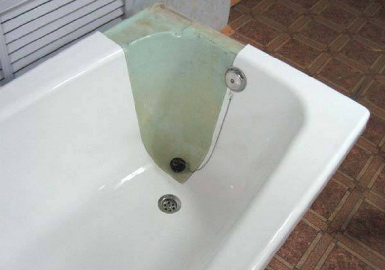 Как заменить покрытие ванны при помощи акрила?