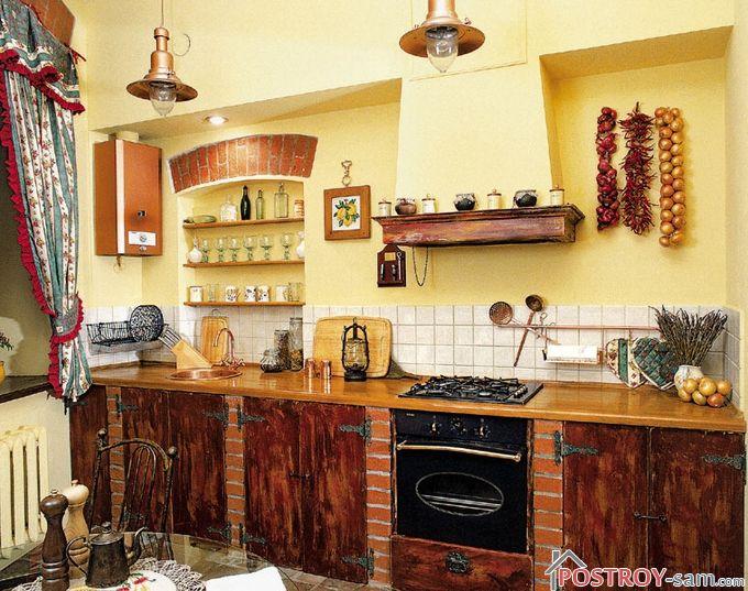 Кухня в деревенском стиле – дизайн, оформление, фото