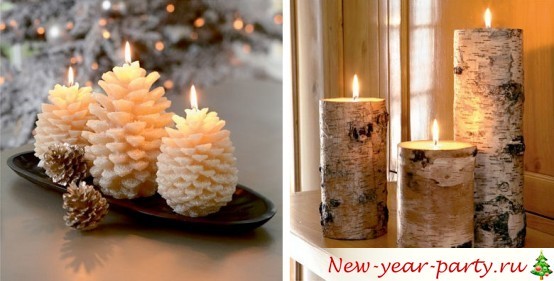 Новогодние идеи оформления свечей своими руками