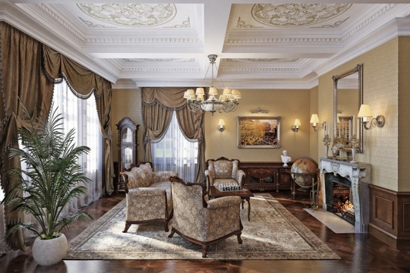 Особенности и секреты дизайна гостиной в классическом стиле