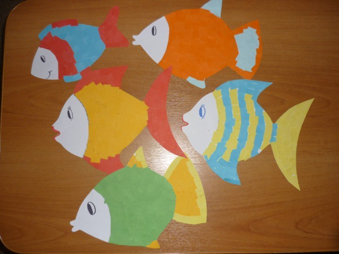 Шаблон рыбка золотая – аппликация из цветной бумаги (мастер-класс)