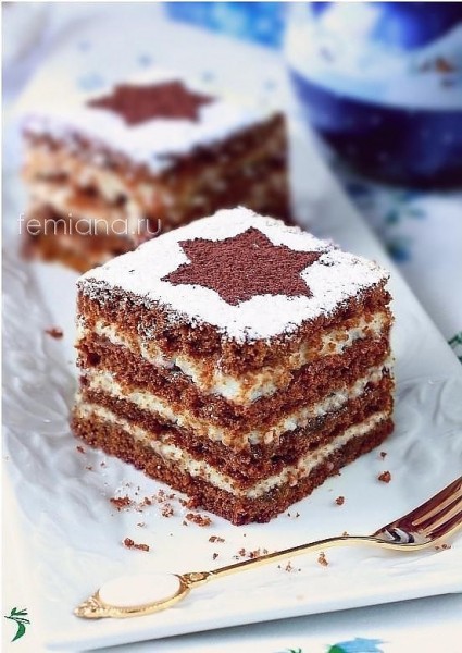 Шоколадный торт со сметанным кремом «звезда» рецепт с фото