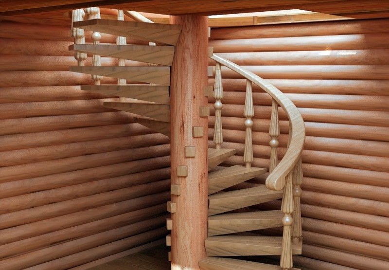 Винтовая лестница своими руками из дерева: элементы конструкции