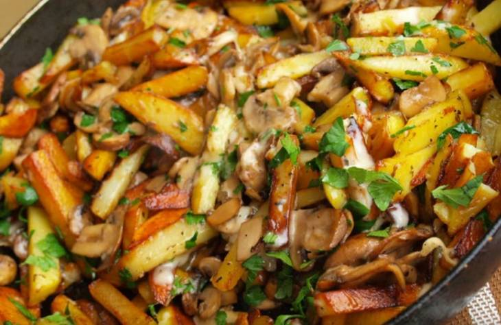 Жареная картошка с грибами: фото, пошаговые рецепты, как приготовить вкусные и аппетитные блюда