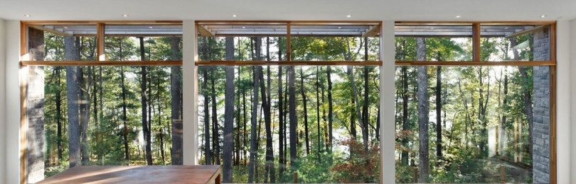 Окна в пол: загородный дом с панорамными окнами